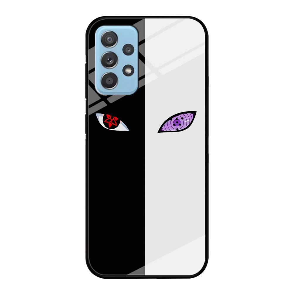 Sharingan Rinnegan Black White Samsung Galaxy A72 Case-Phone Case-Tempered Glass Case-Altracase
