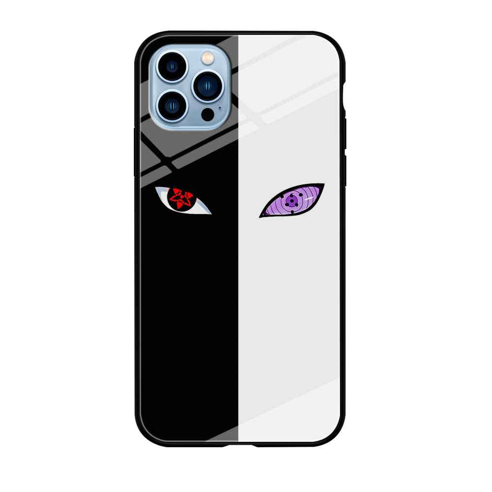 Sharingan Rinnegan Black White iPhone 12 Pro Max Case-Phone Case-Tempered Glass Case-Altracase