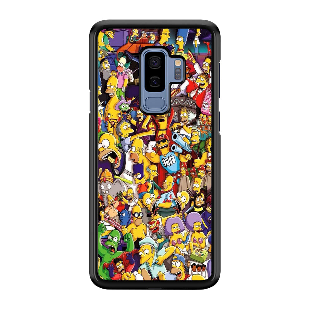 Simpson All Character Samsung Galaxy S9 Plus Case-Phone Case-Rubber Black (2D Case)-Altracase