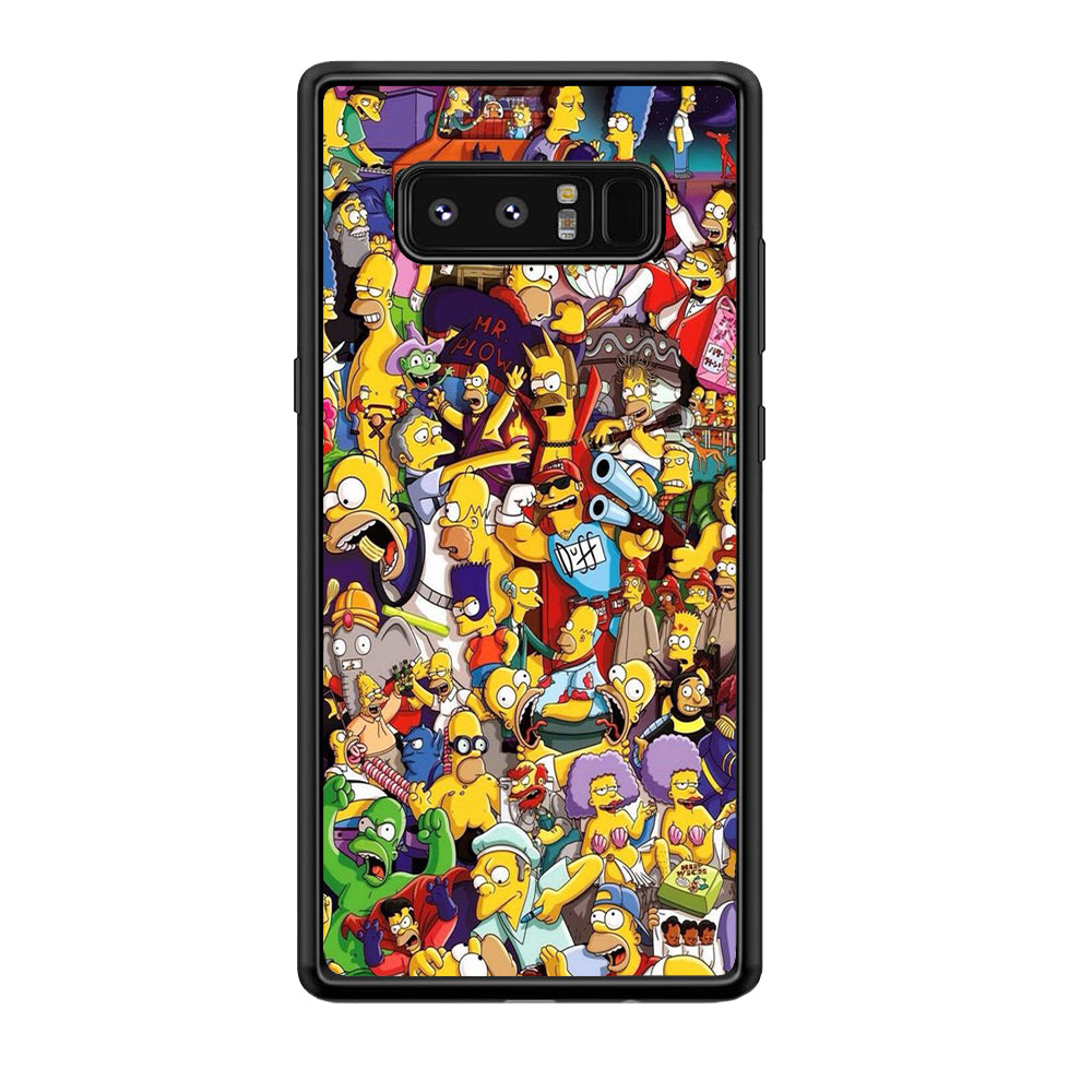 Simpson All Character Samsung Galaxy Note 8 Case-Phone Case-Rubber Black (2D Case)-Altracase