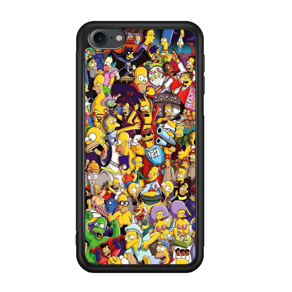 Simpson All Character iPod Touch 6 Case-Phone Case-Rubber White (2D Case)-Altracase