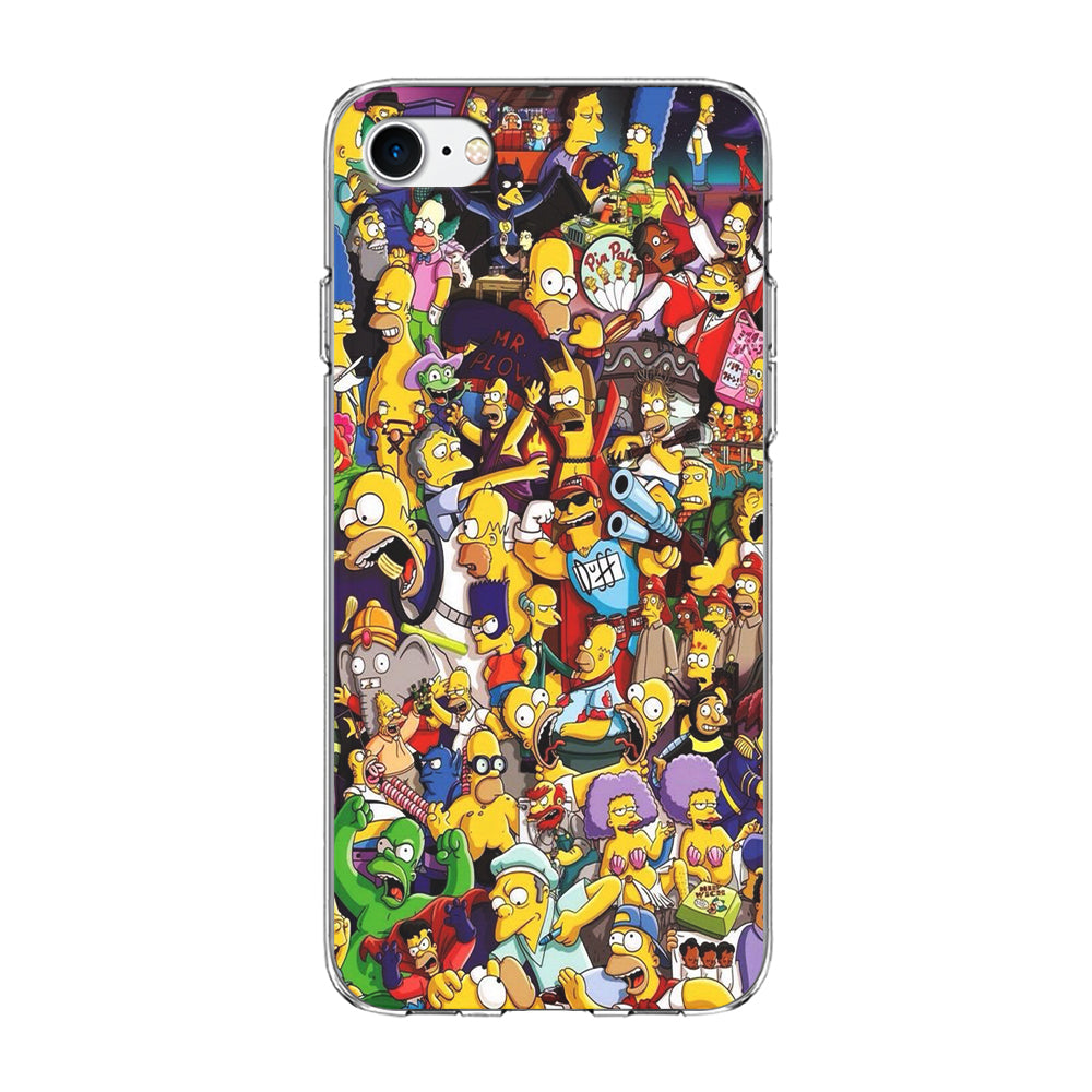 Simpson All Character iPhone SE 2020 Case-Phone Case-Clear Soft Case-Altracase