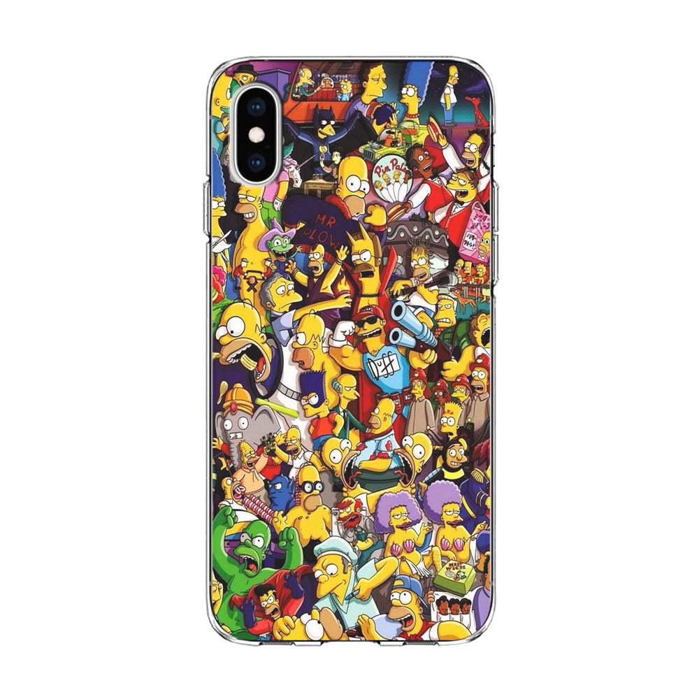Simpson All Character iPhone Xs Case-Phone Case-Clear Soft Case-Altracase