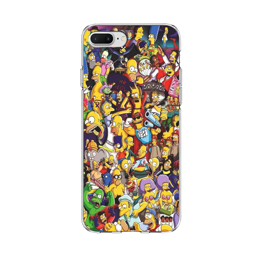 Simpson All Character iPhone 8 Plus Case-Phone Case-Clear Soft Case-Altracase
