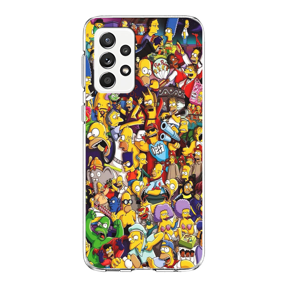 Simpson All Character Samsung Galaxy A52 Case-Phone Case-Clear Soft Case-Altracase