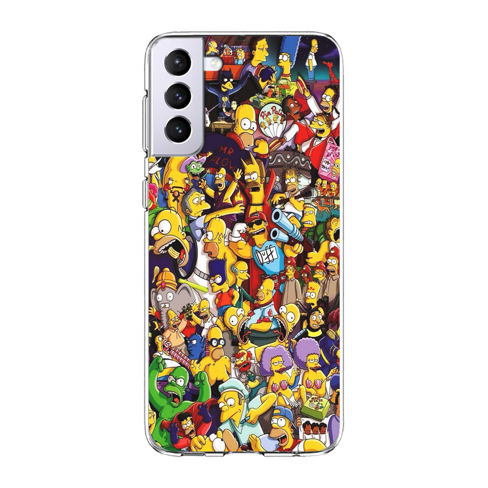 Simpson All Character Samsung Galaxy S24 Case-Phone Case-Clear Soft Case-Altracase