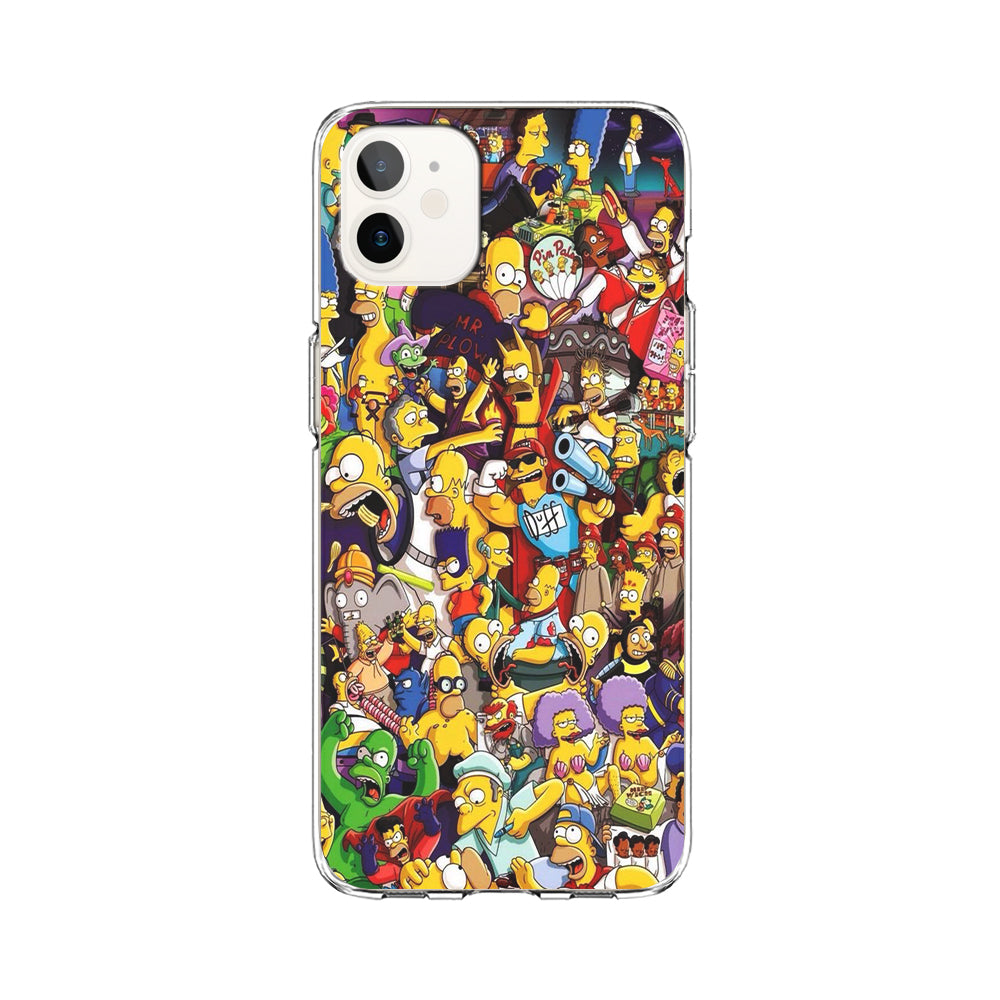 Simpson All Character iPhone 12 Case-Phone Case-Clear Soft Case-Altracase