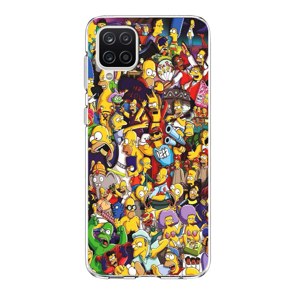 Simpson All Character Samsung Galaxy A12 Case-Phone Case-Clear Soft Case-Altracase