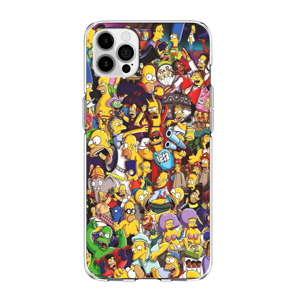 Simpson All Character iPhone 15 Pro Max Case-Phone Case-Clear Soft Case-Altracase