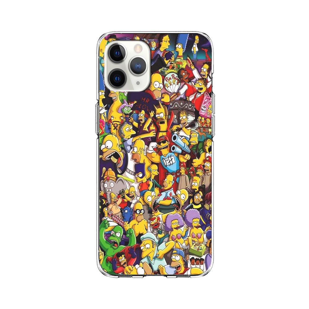 Simpson All Character iPhone 11 Pro Case-Phone Case-Clear Soft Case-Altracase