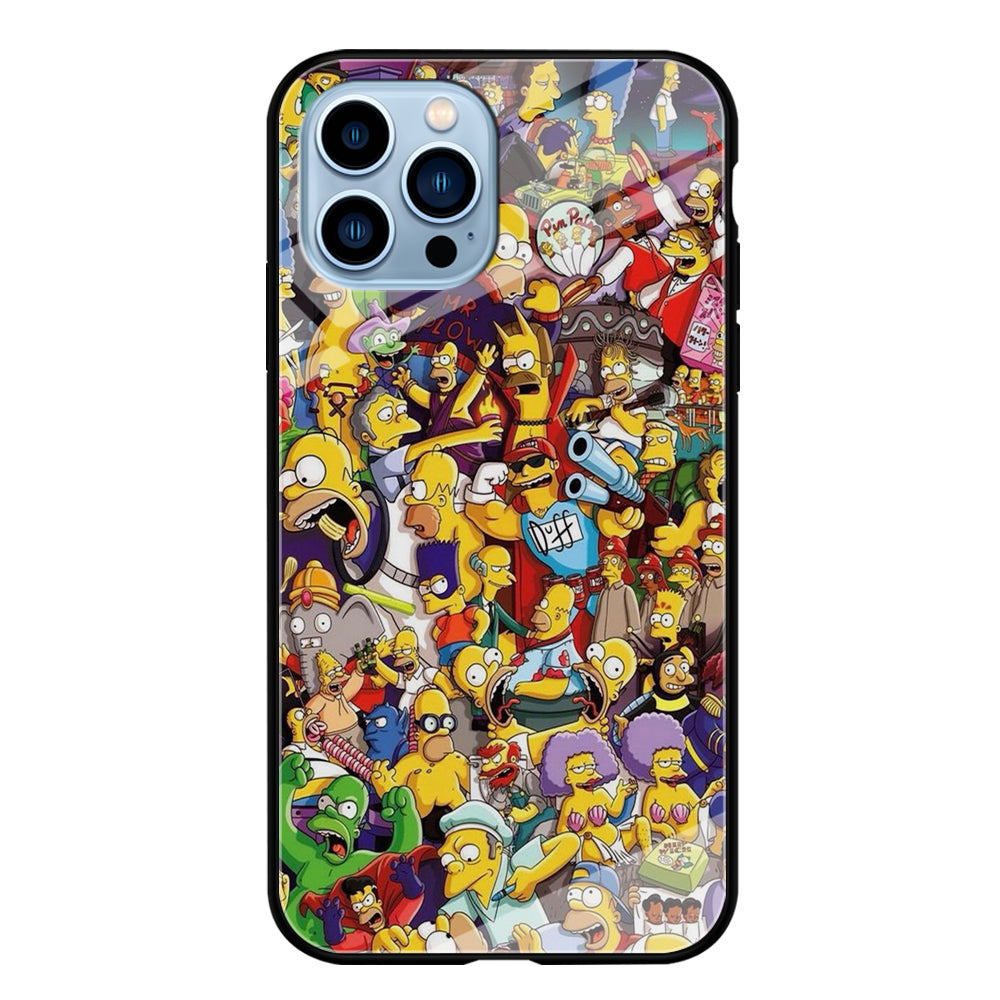 Simpson All Character iPhone 14 Pro Max Case-Phone Case-Tempered Glass Case-Altracase