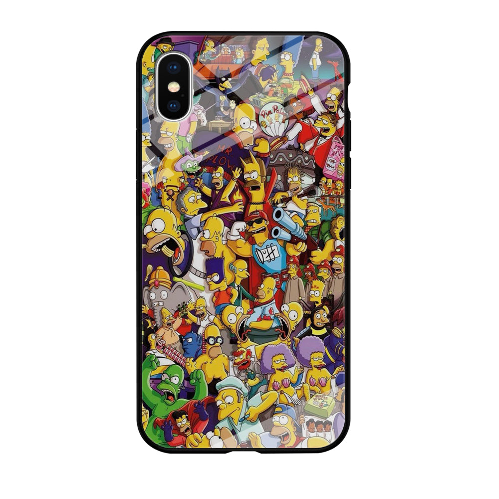 Simpson All Character iPhone Xs Case-Phone Case-Tempered Glass Case-Altracase