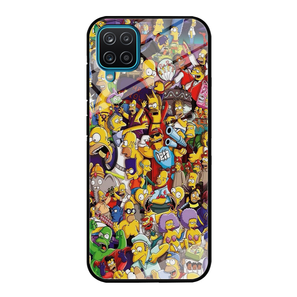 Simpson All Character Samsung Galaxy A12 Case-Phone Case-Tempered Glass Case-Altracase