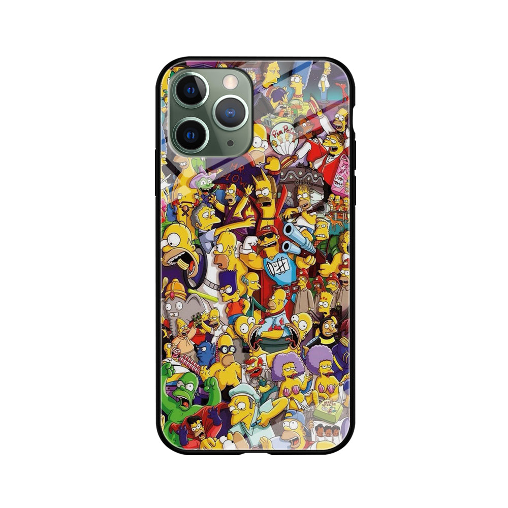 Simpson All Character iPhone 11 Pro Max Case-Phone Case-Tempered Glass Case-Altracase