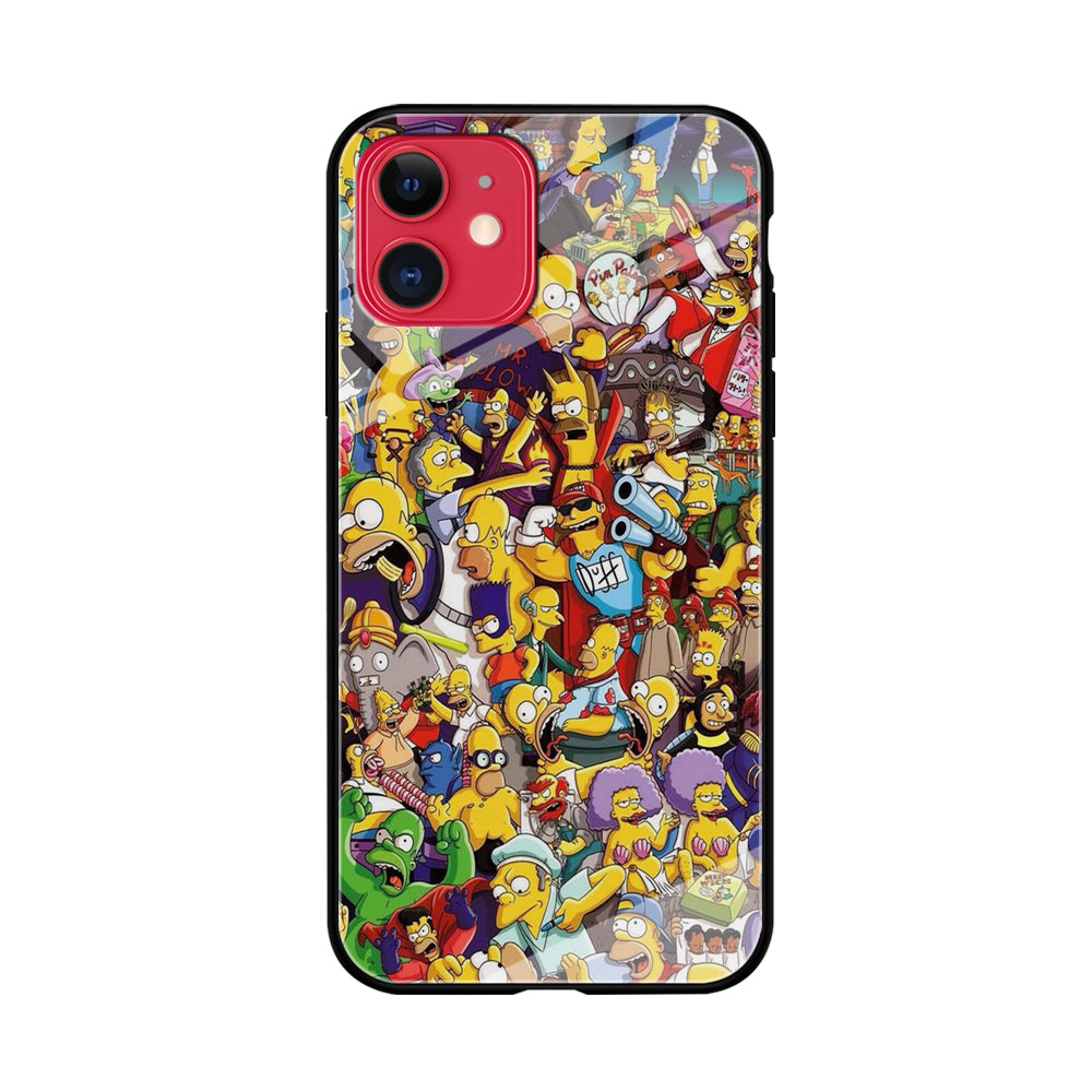 Simpson All Character iPhone 11 Case-Phone Case-Tempered Glass Case-Altracase