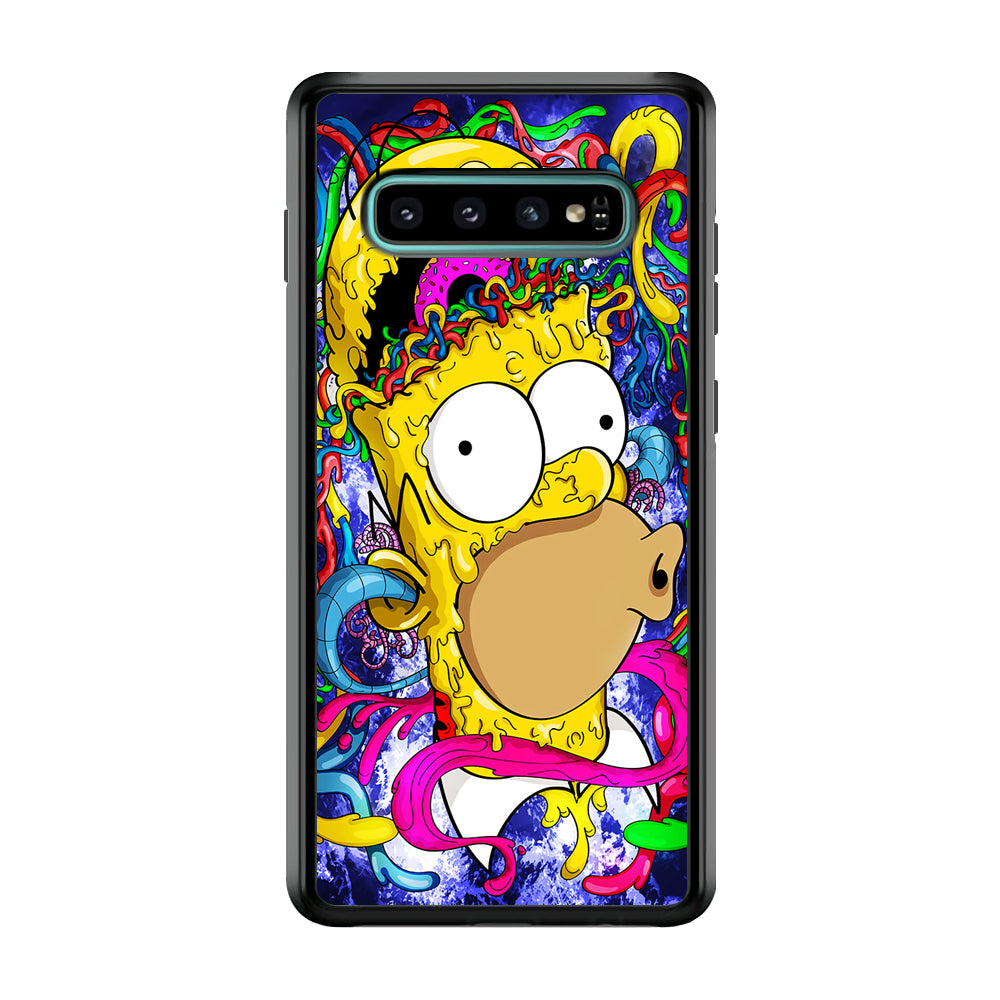 Simpson Homer Abstract Samsung Galaxy S10 Case-Phone Case-Rubber Black (2D Case)-Altracase