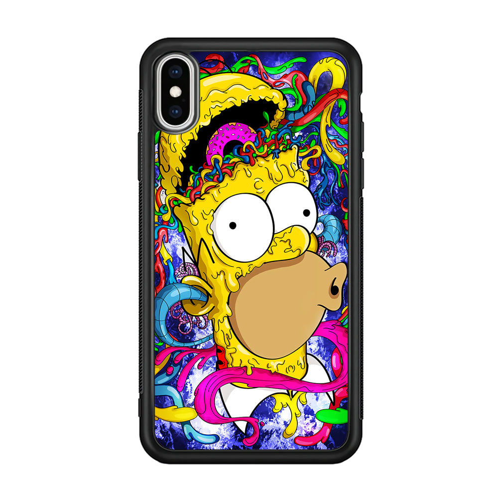 Simpson Homer Abstract iPhone X Case-Phone Case-Rubber Black (2D Case)-Altracase