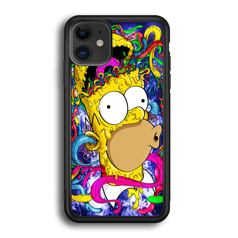 Simpson Homer Abstract iPhone 12 Case-Phone Case-Rubber Black (2D Case)-Altracase