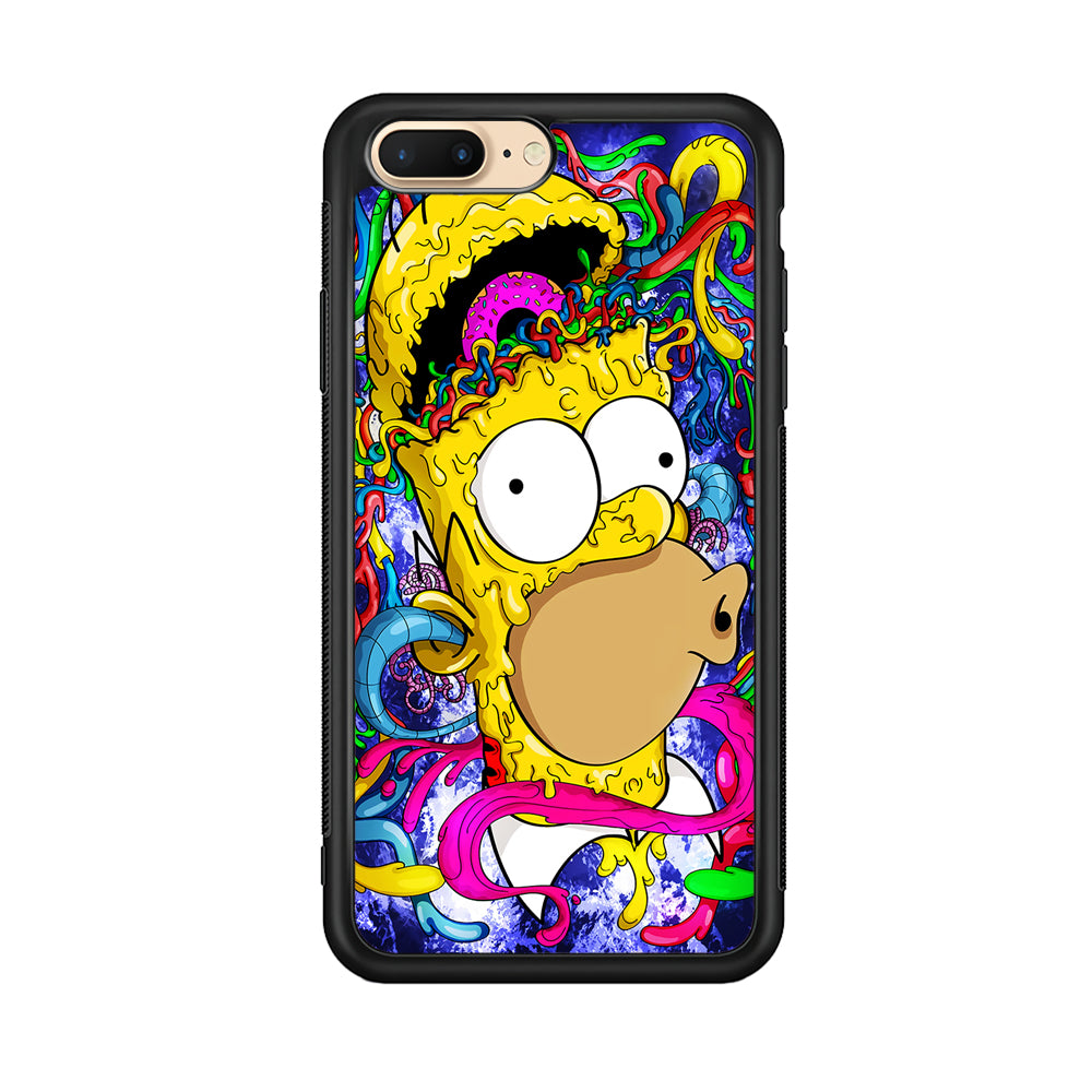 Simpson Homer Abstract iPhone 8 Plus Case-Phone Case-Rubber Black (2D Case)-Altracase