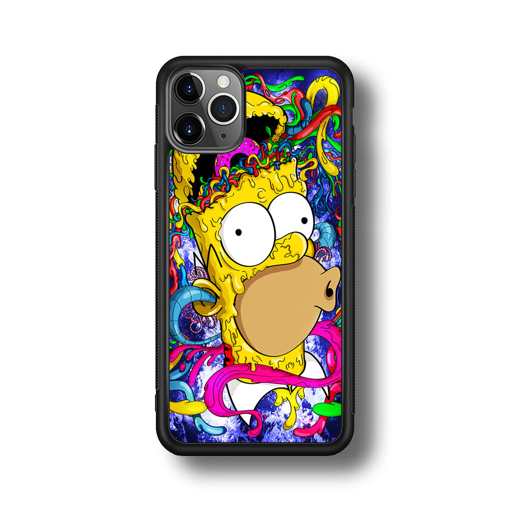 Simpson Homer Abstract iPhone 11 Pro Max Case-Phone Case-Rubber Black (2D Case)-Altracase