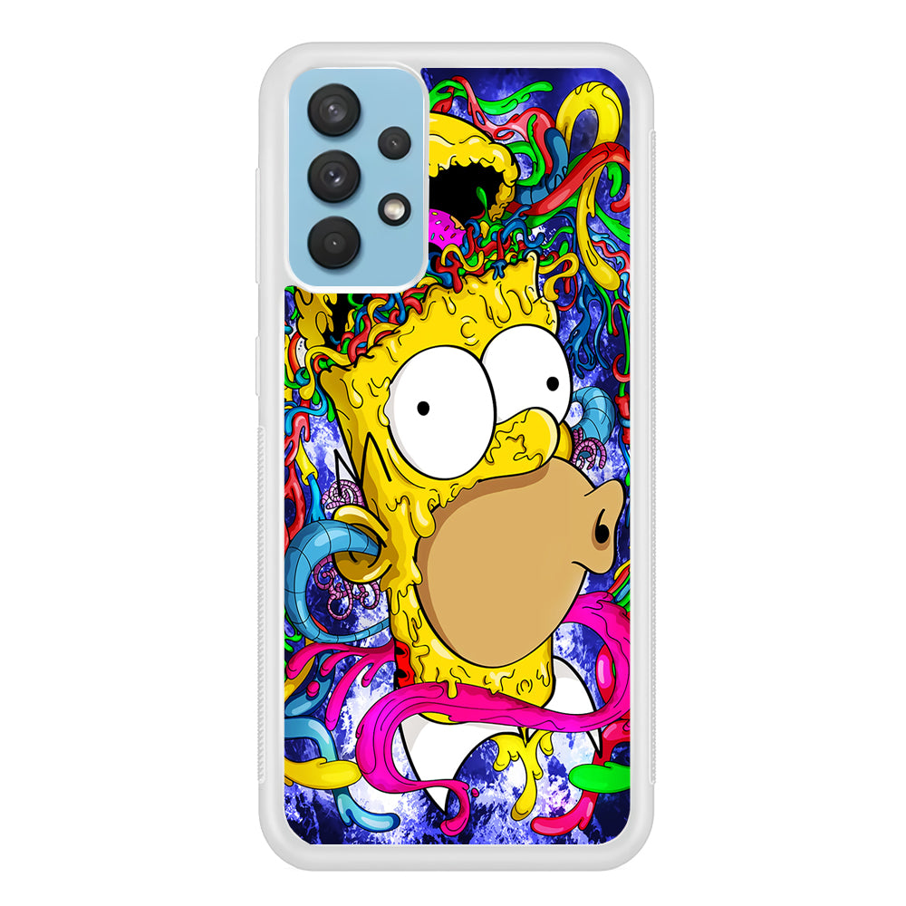 Simpson Homer Abstract Samsung Galaxy A32 Case-Phone Case-Rubber White (2D Case)-Altracase