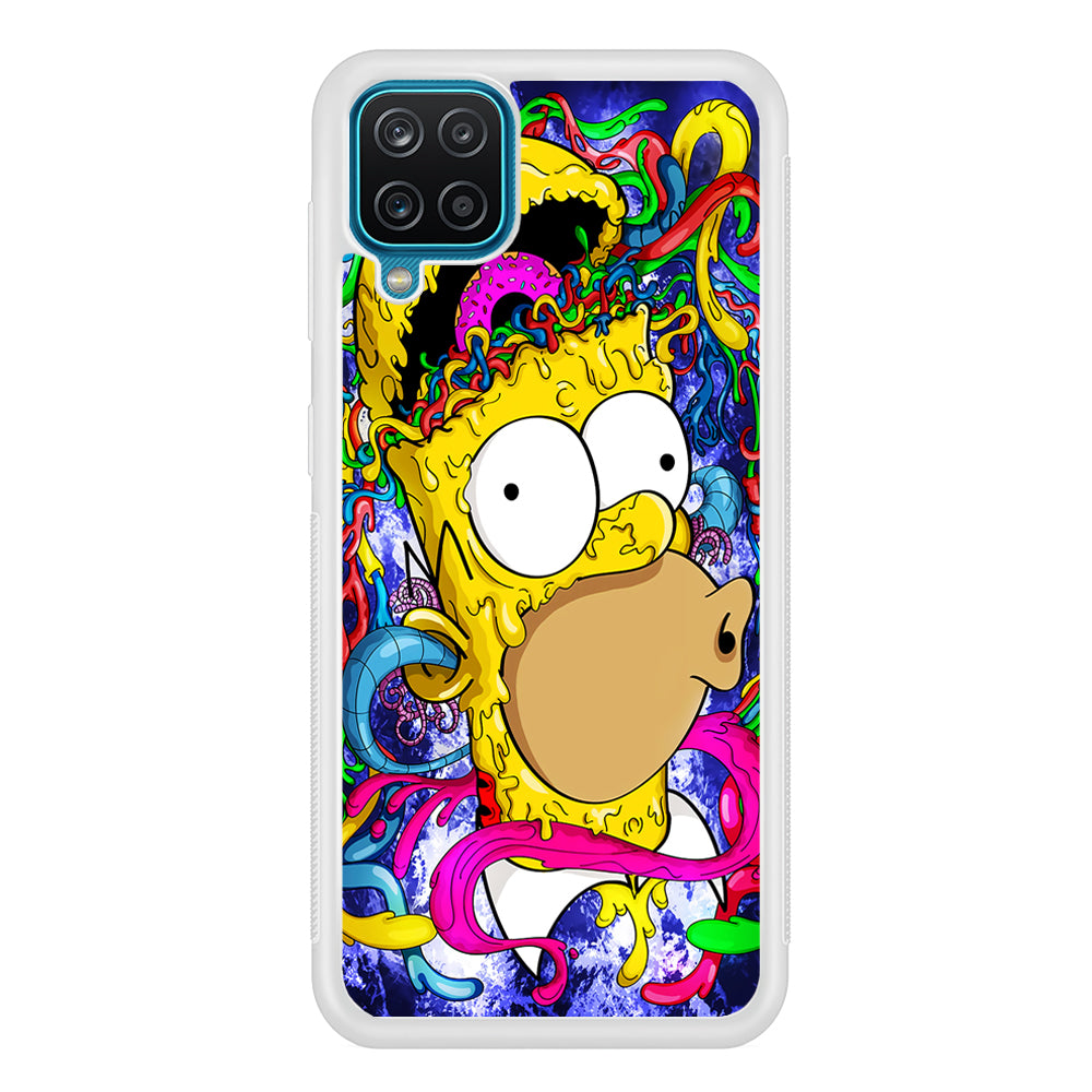 Simpson Homer Abstract Samsung Galaxy A12 Case-Phone Case-Rubber White (2D Case)-Altracase