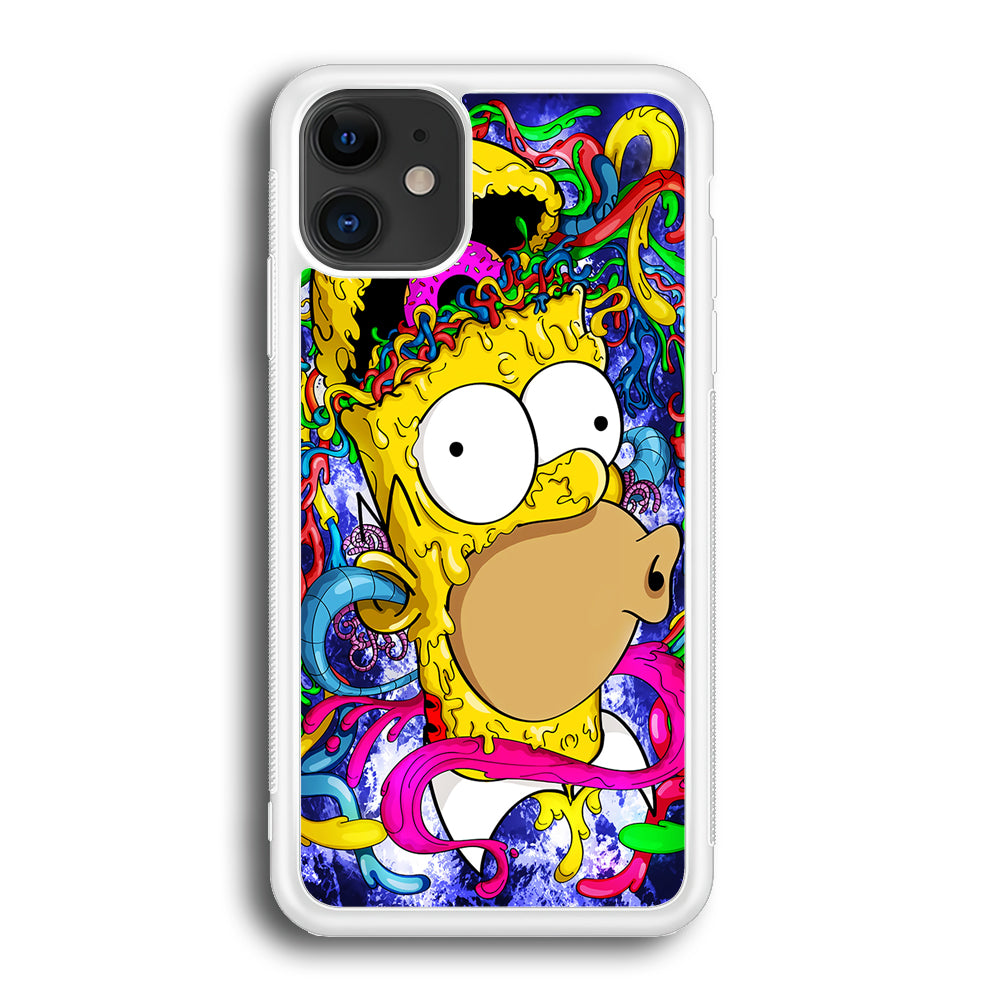 Simpson Homer Abstract iPhone 12 Case-Phone Case-Rubber White (2D Case)-Altracase