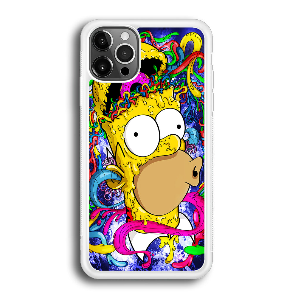 Simpson Homer Abstract iPhone 12 Pro Max Case-Phone Case-Rubber White (2D Case)-Altracase