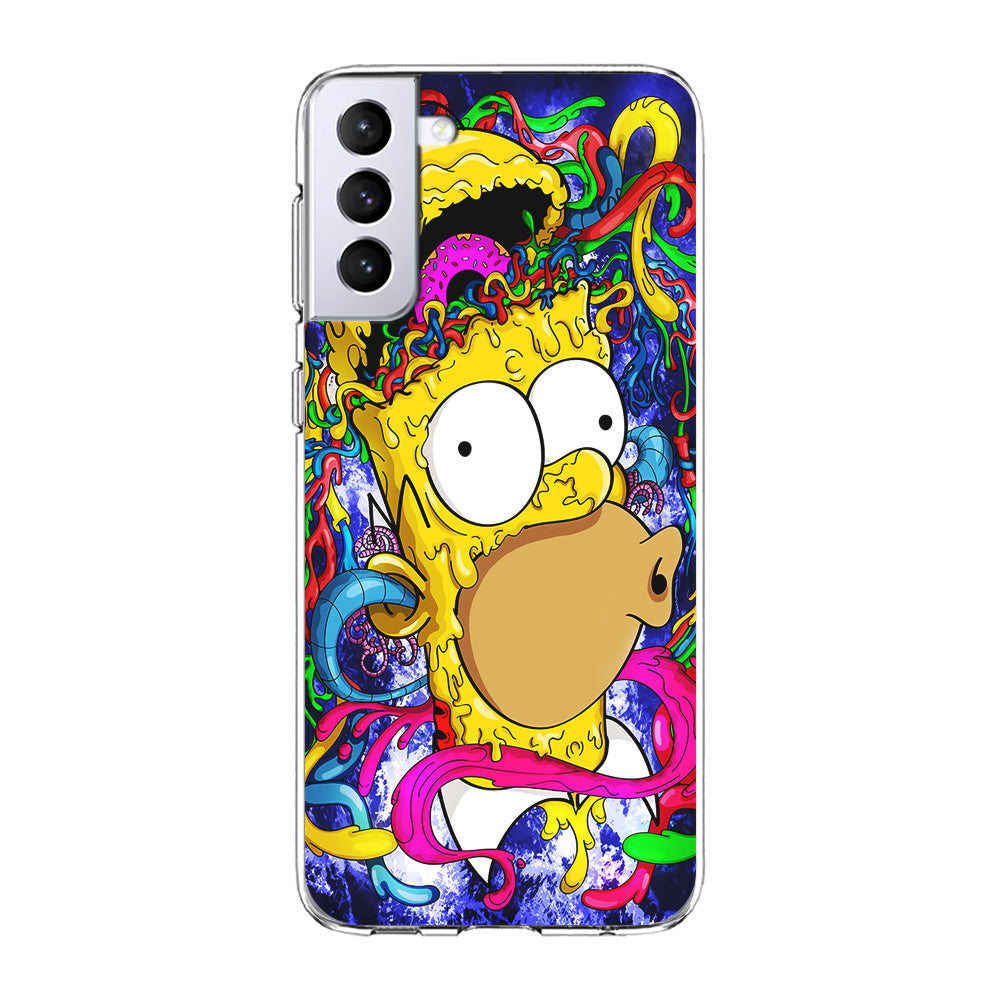 Simpson Homer Abstract Samsung Galaxy S24 Case-Phone Case-Clear Soft Case-Altracase