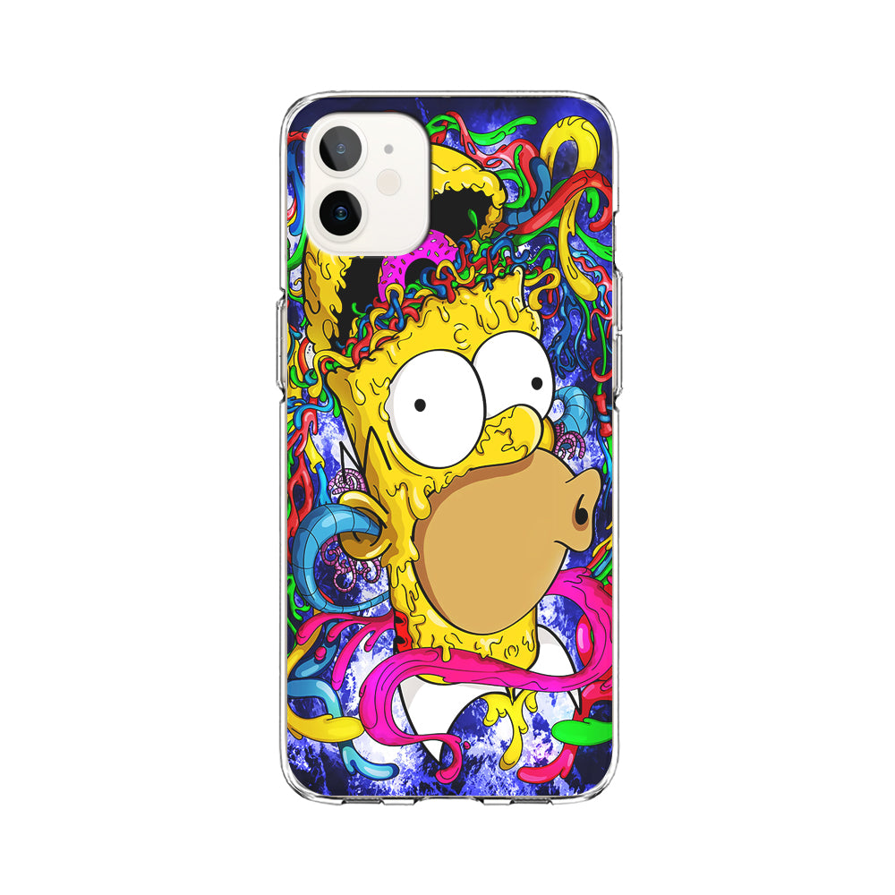 Simpson Homer Abstract iPhone 12 Case-Phone Case-Clear Soft Case-Altracase