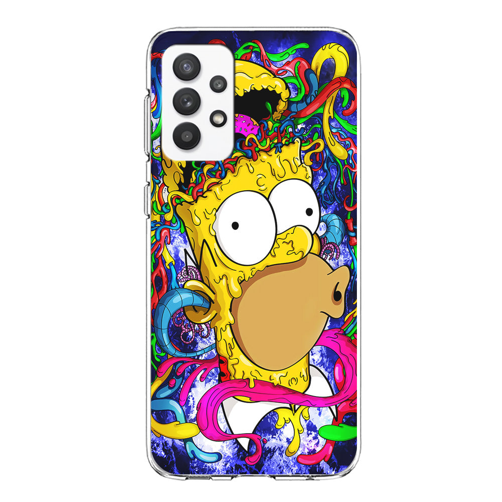Simpson Homer Abstract Samsung Galaxy A32 Case-Phone Case-Clear Soft Case-Altracase
