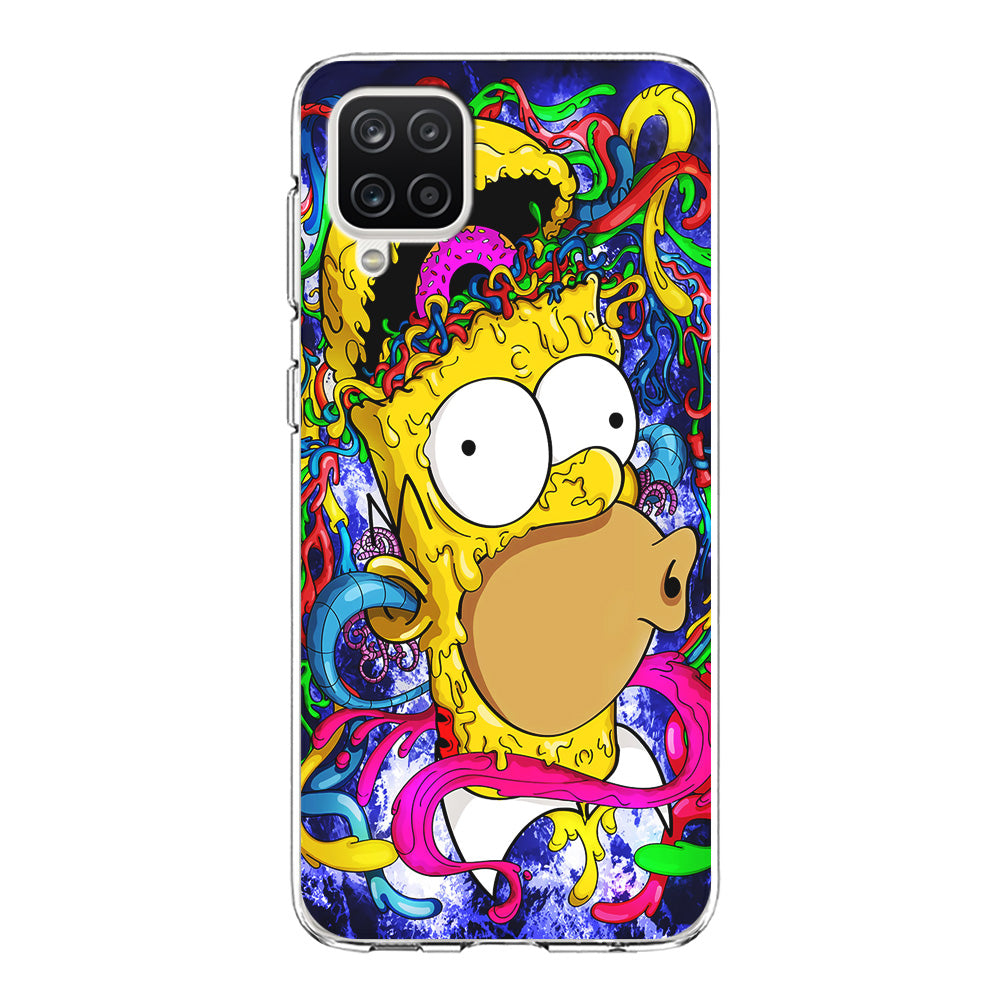 Simpson Homer Abstract Samsung Galaxy A12 Case-Phone Case-Clear Soft Case-Altracase
