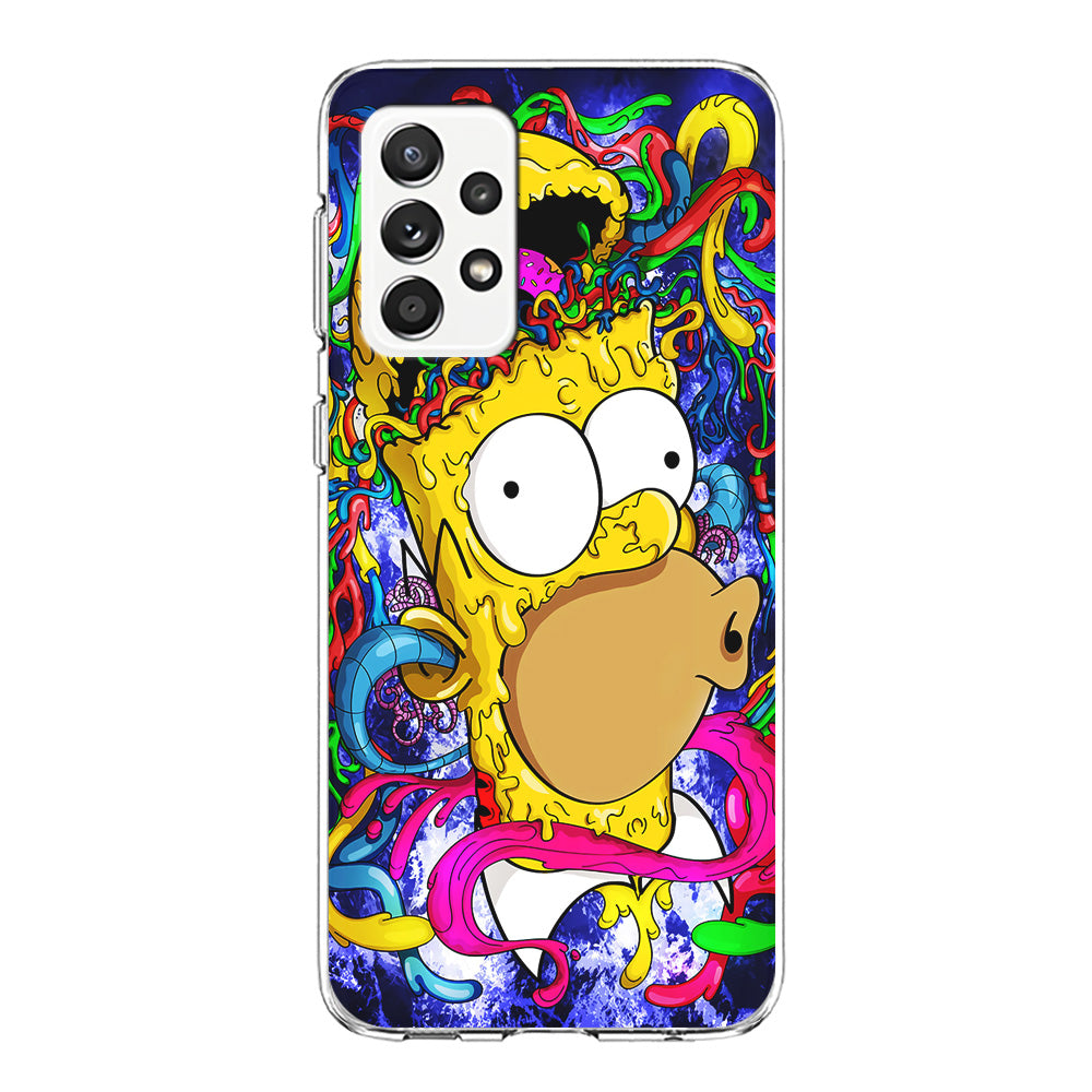 Simpson Homer Abstract Samsung Galaxy A72 Case-Phone Case-Clear Soft Case-Altracase