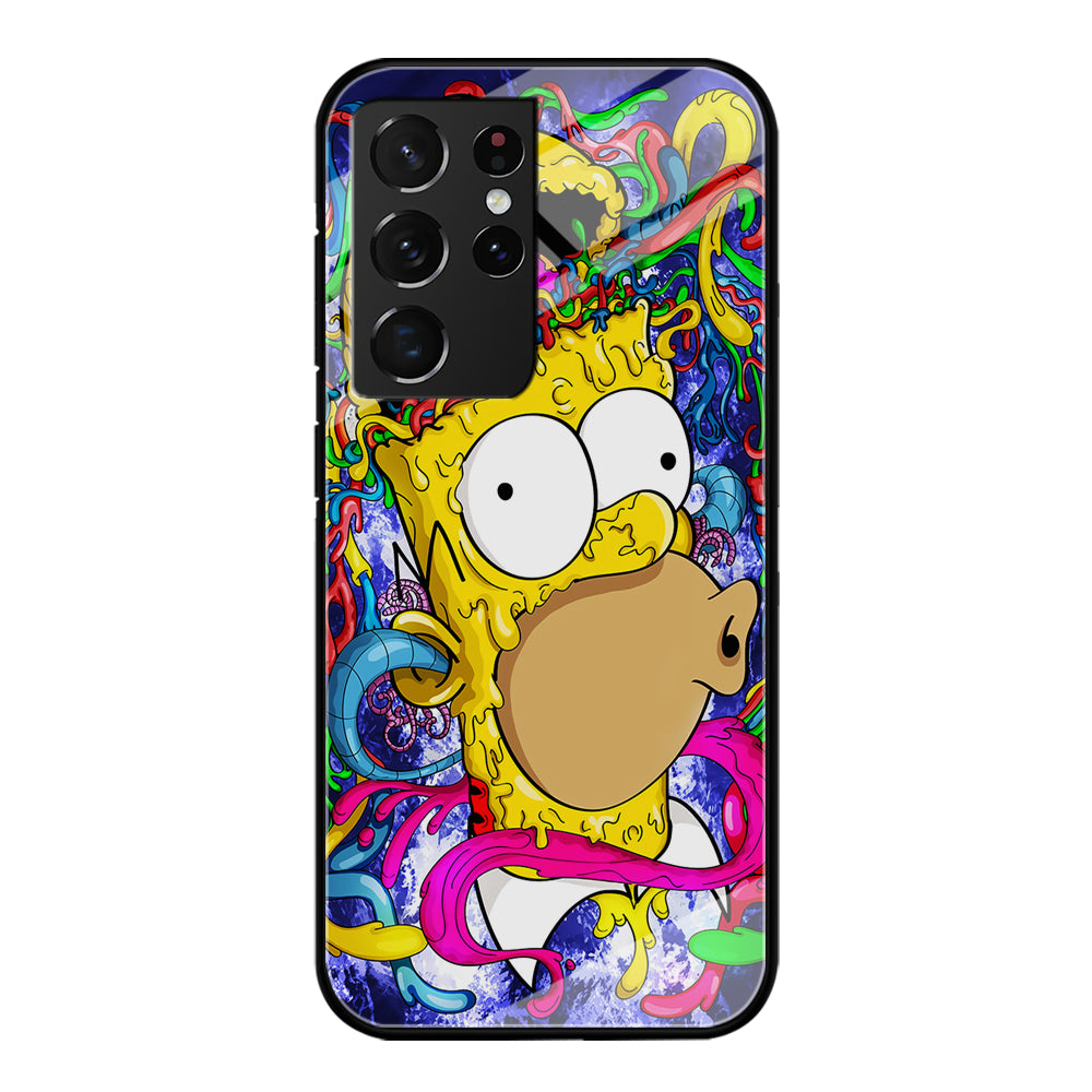 Simpson Homer Abstract Samsung Galaxy S21 Ultra Case-Phone Case-Tempered Glass Case-Altracase