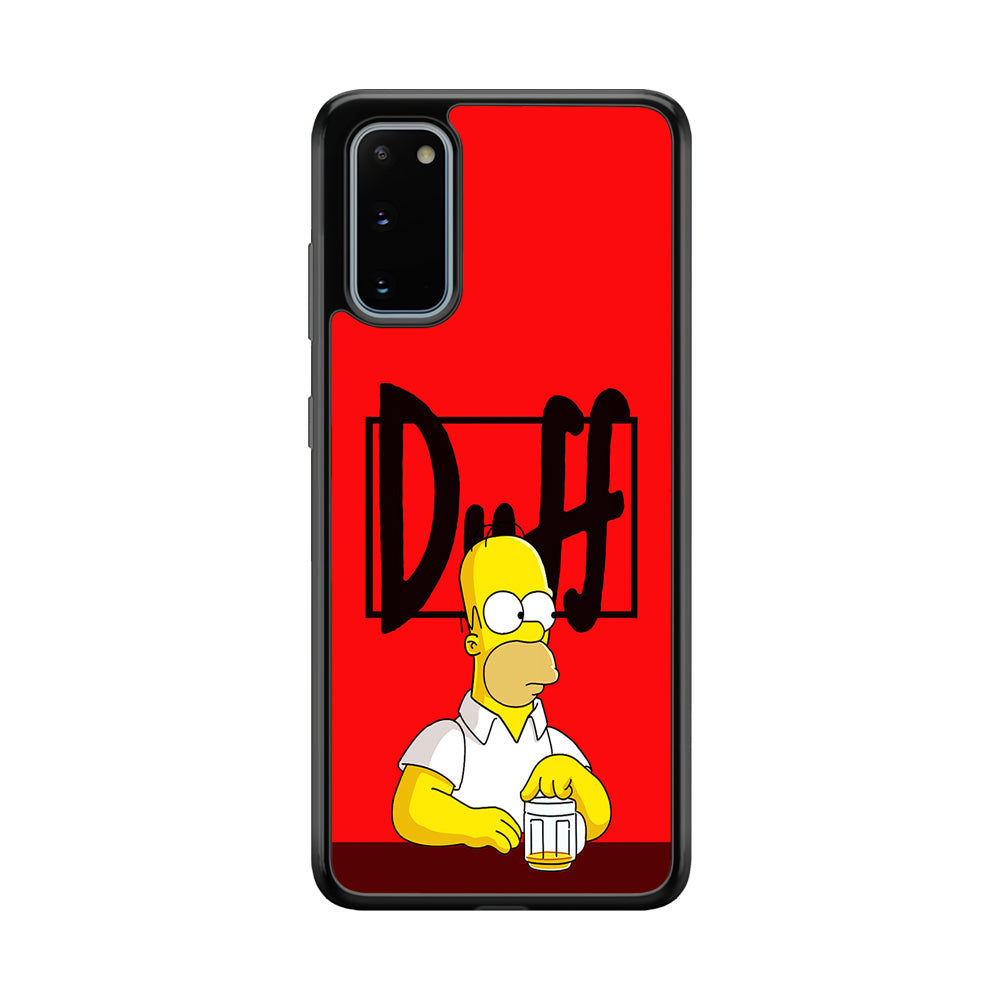 Simpson Homer Duff Red Samsung Galaxy S20 Case-Phone Case-Tempered Glass Case-Altracase