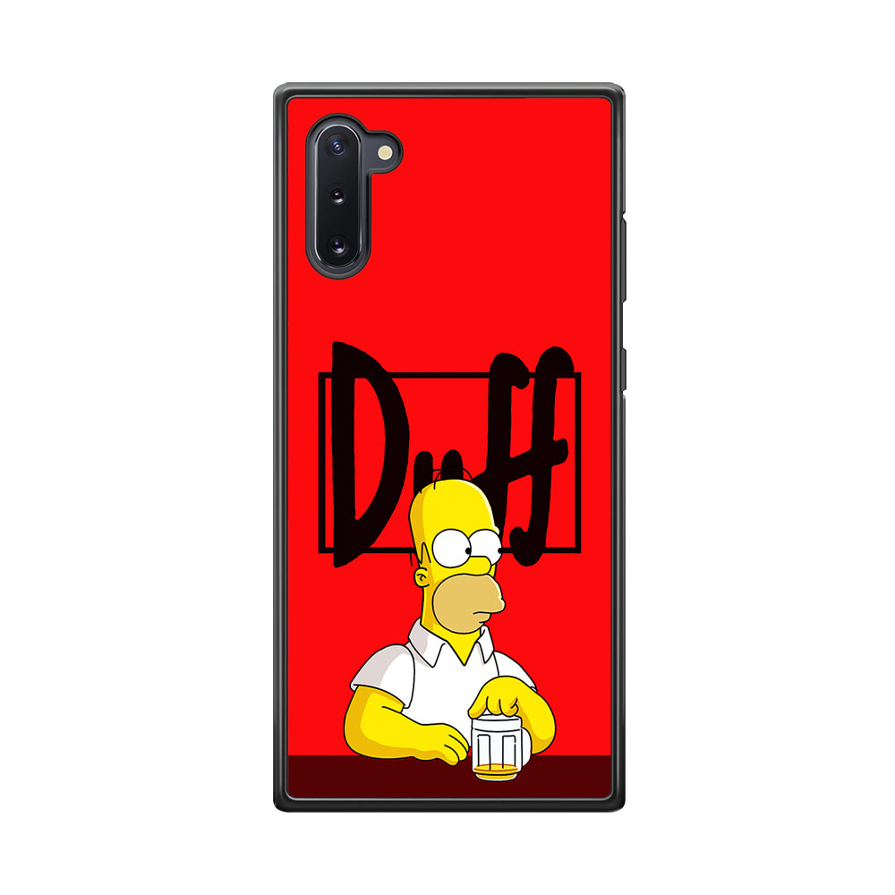 Simpson Homer Duff Red Samsung Galaxy Note 10 Case-Phone Case-Rubber Black (2D Case)-Altracase