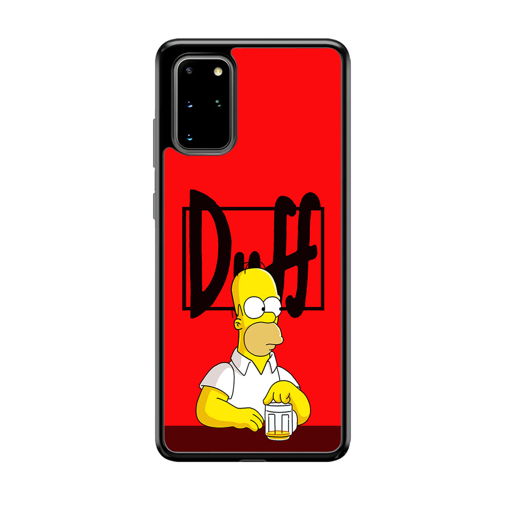 Simpson Homer Duff Red Samsung Galaxy S20 Plus Case-Phone Case-Tempered Glass Case-Altracase