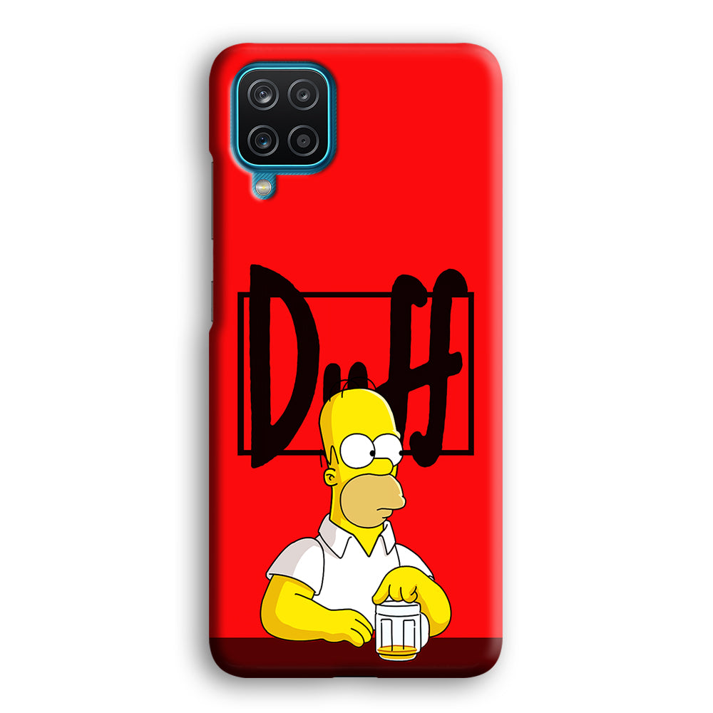 Simpson Homer Duff Red Samsung Galaxy A12 Case-Phone Case-3D Case-Altracase