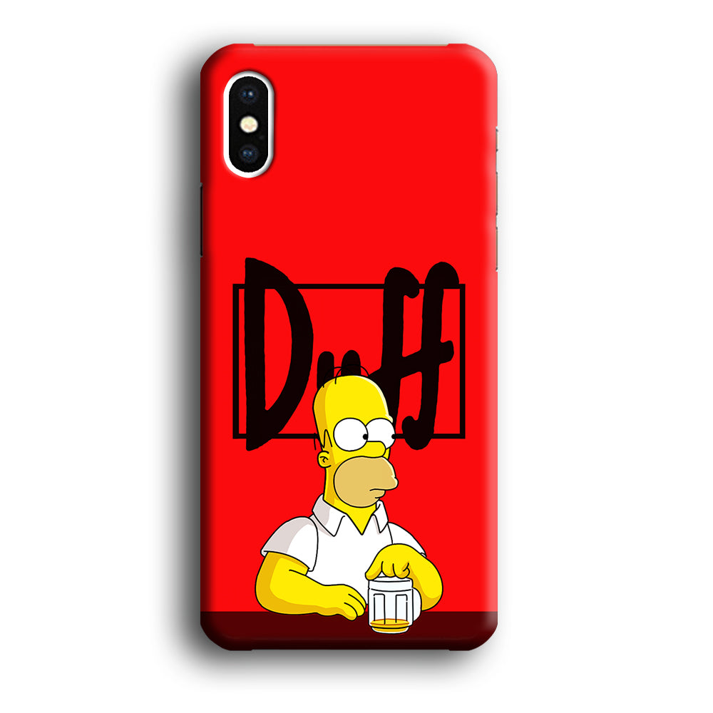 Simpson Homer Duff Red iPhone Xs Case-Phone Case-3D Case-Altracase