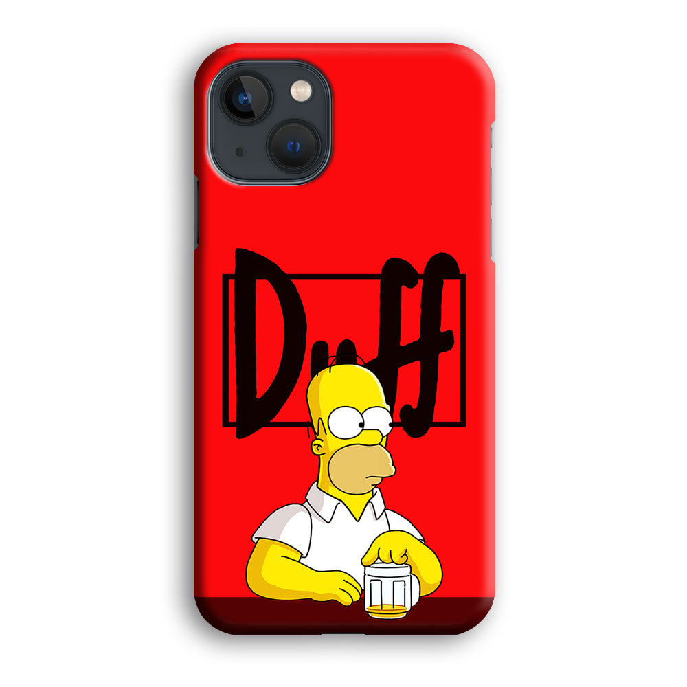 Simpson Homer Duff Red iPhone 13 Mini Case-Phone Case-3D Case-Altracase