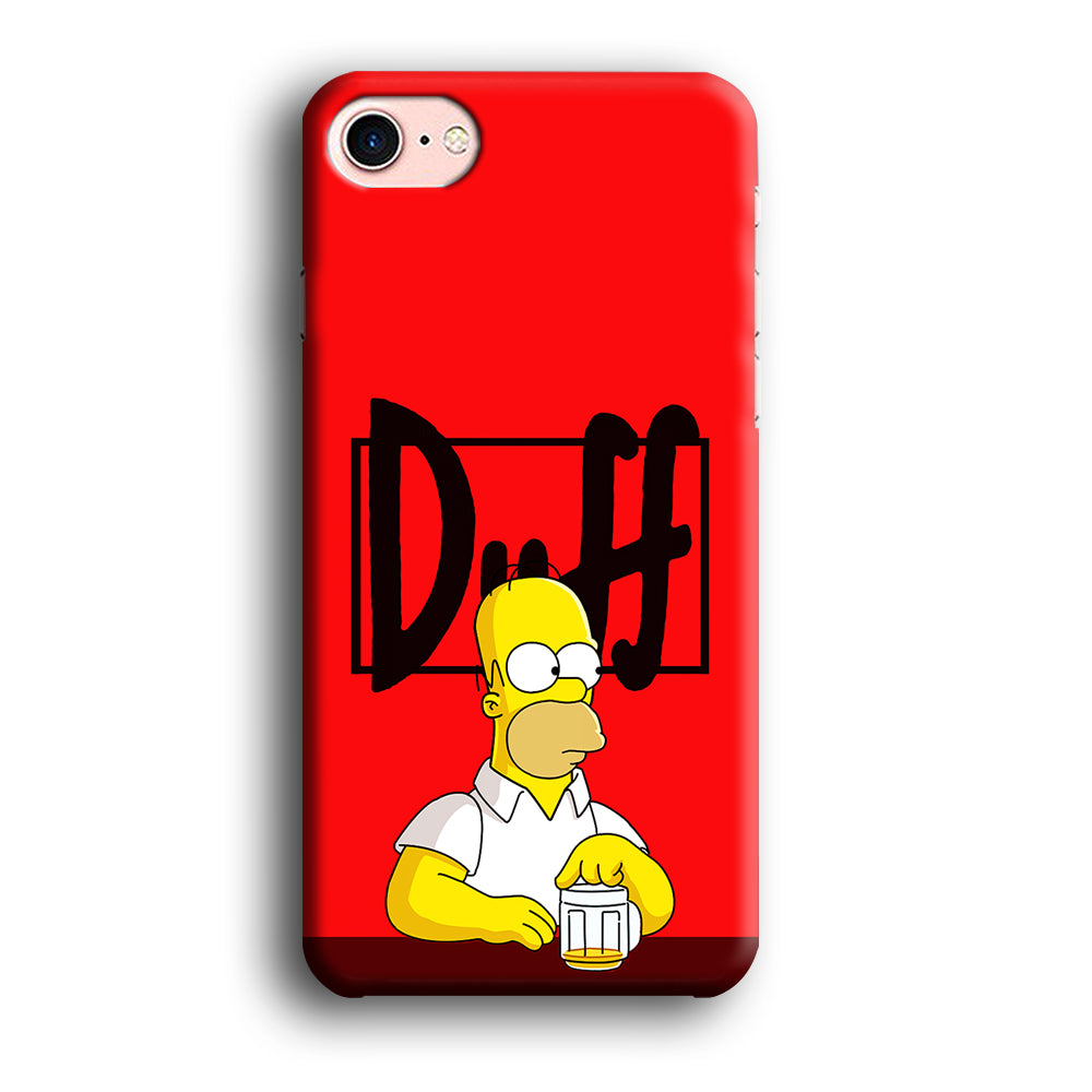 Simpson Homer Duff Red iPhone SE 2020 Case-Phone Case-3D Case-Altracase