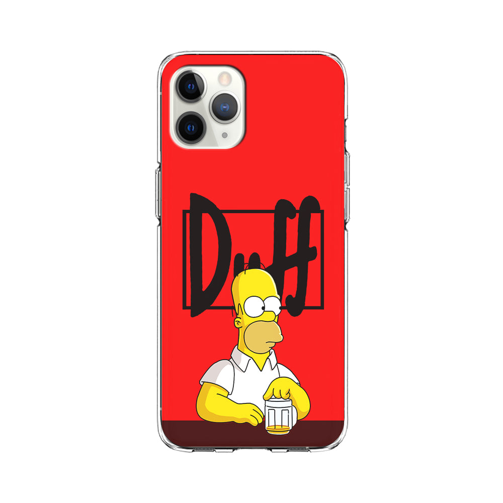 Simpson Homer Duff Red iPhone 11 Pro Max Case-Phone Case-Clear Soft Case-Altracase