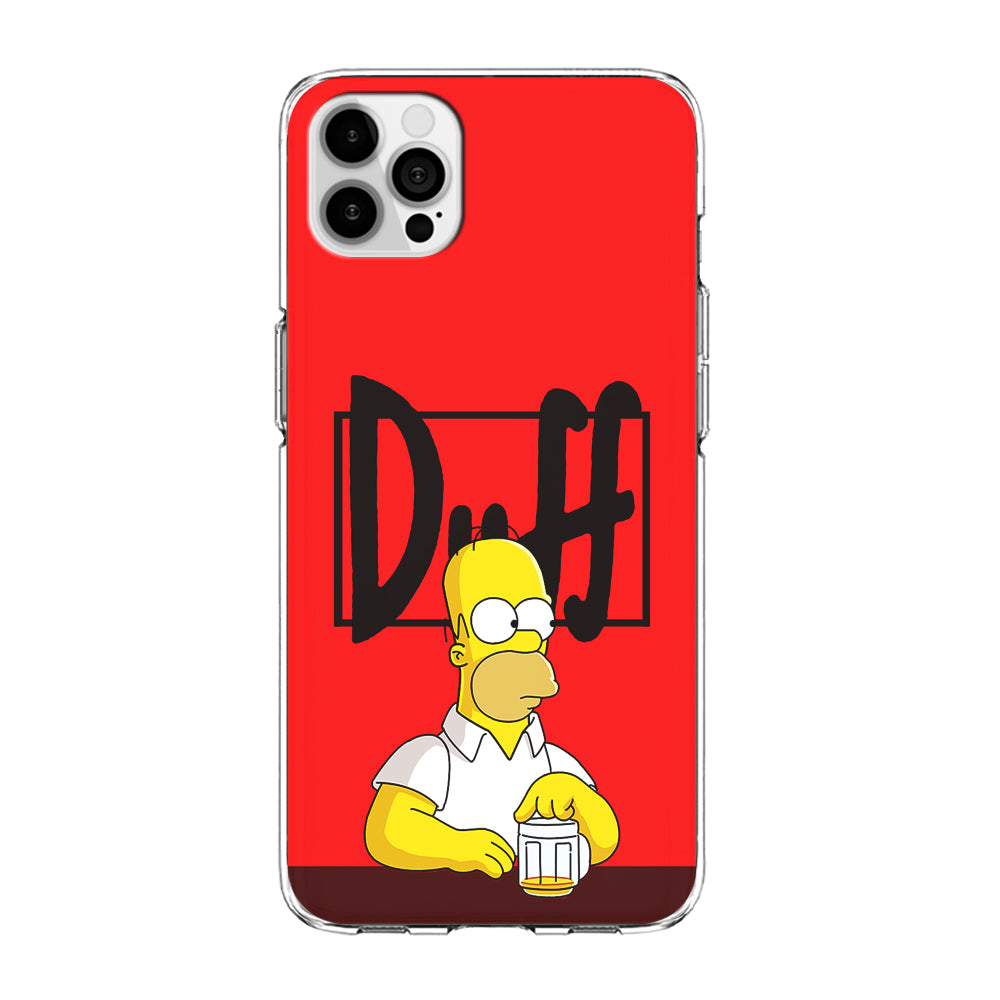 Simpson Homer Duff Red iPhone 15 Pro Max Case-Phone Case-Clear Soft Case-Altracase