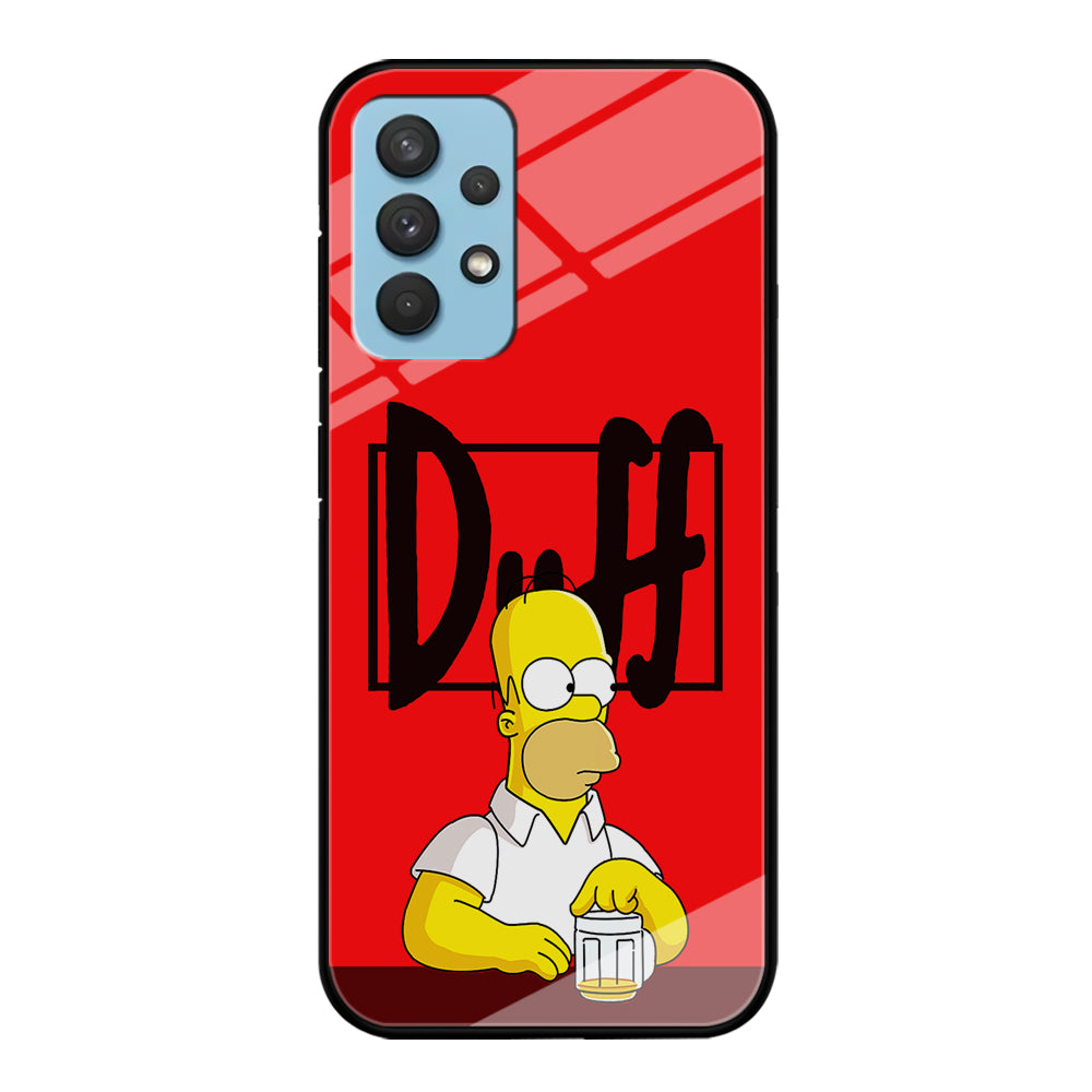 Simpson Homer Duff Red Samsung Galaxy A32 Case-Phone Case-Tempered Glass Case-Altracase