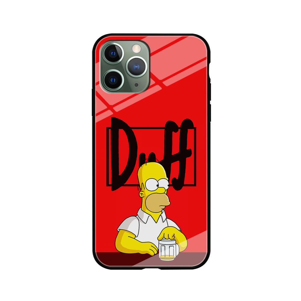Simpson Homer Duff Red iPhone 11 Pro Max Case-Phone Case-Tempered Glass Case-Altracase