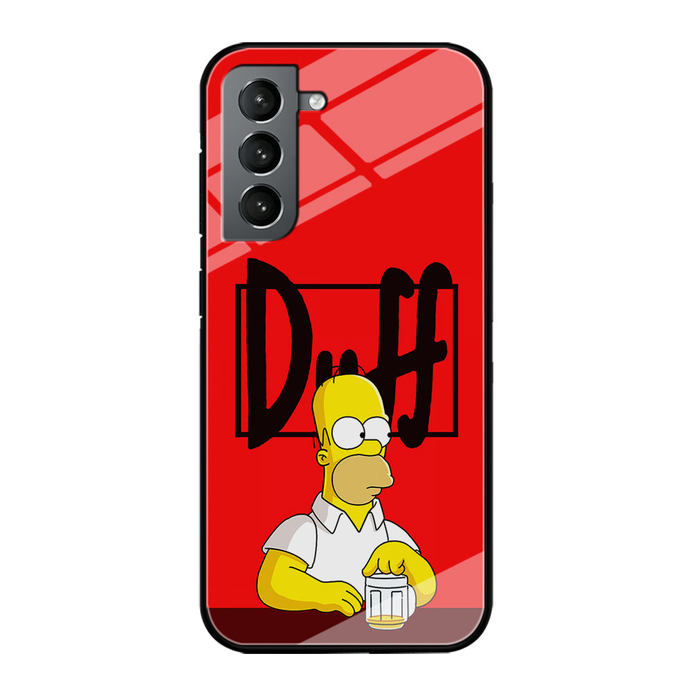 Simpson Homer Duff Red Samsung Galaxy S24 Case-Phone Case-Tempered Glass Case-Altracase