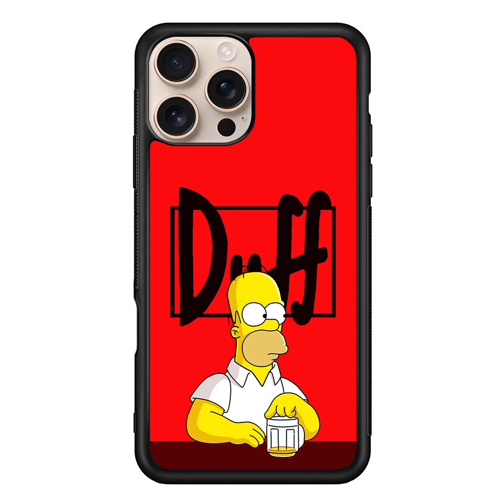 Simpson Homer Duff Red iPhone 16 Pro Case - Altracase