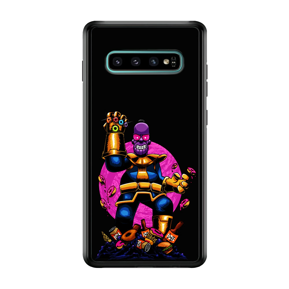 Simpson Homer Thanos Samsung Galaxy S10 Case-Phone Case-Rubber Black (2D Case)-Altracase
