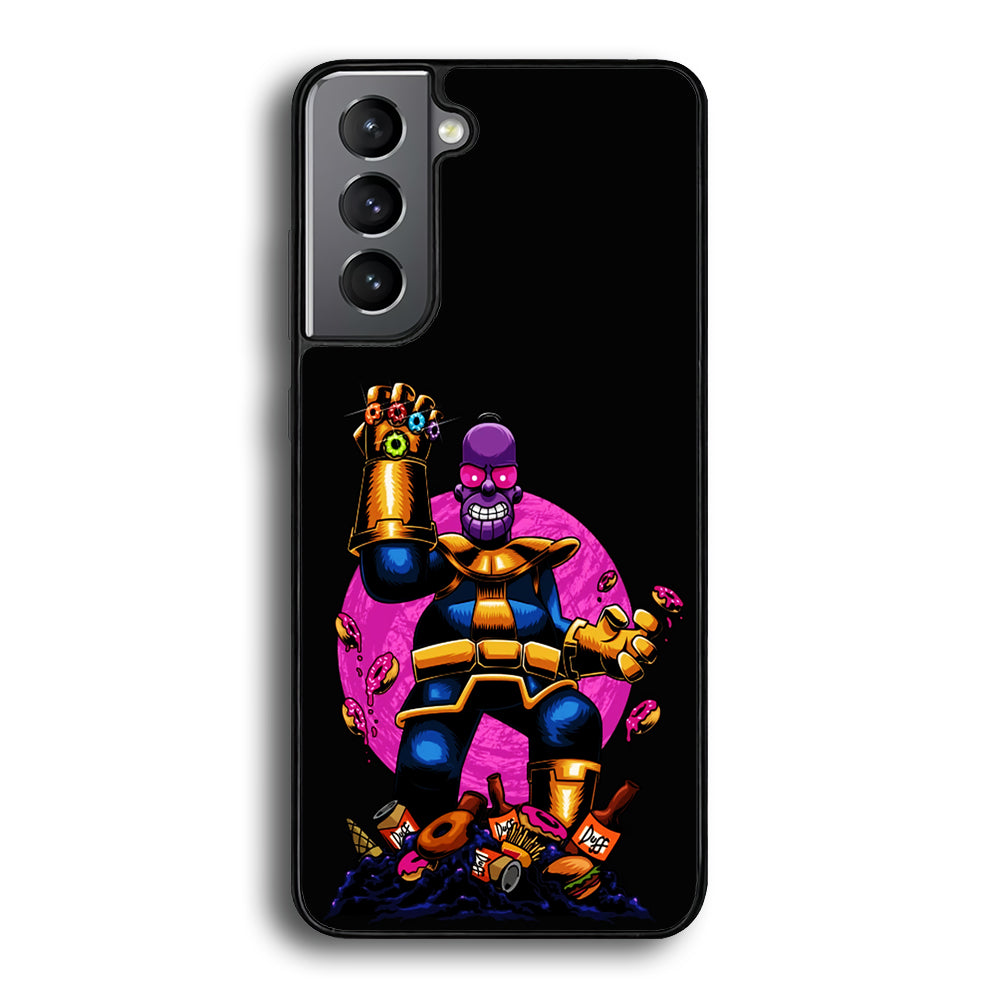 Simpson Homer Thanos Samsung Galaxy S21 Plus Case-Phone Case-Rubber Black (2D Case)-Altracase