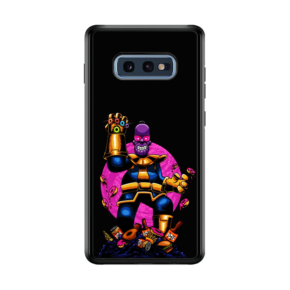 Simpson Homer Thanos Samsung Galaxy S10E Case-Phone Case-Rubber Black (2D Case)-Altracase